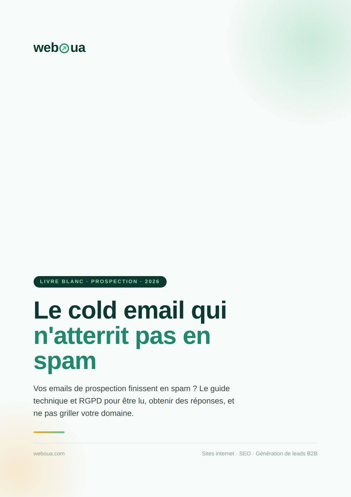 Couverture du livre blanc « Le cold email qui n'atterrit pas en spam »
