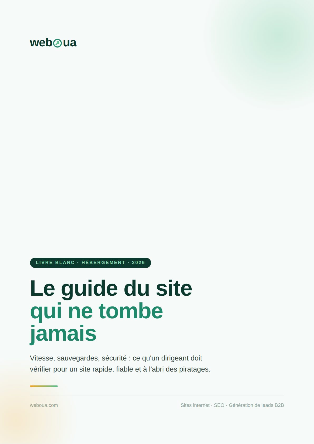 Couverture du livre blanc « Le guide du site qui ne tombe jamais »