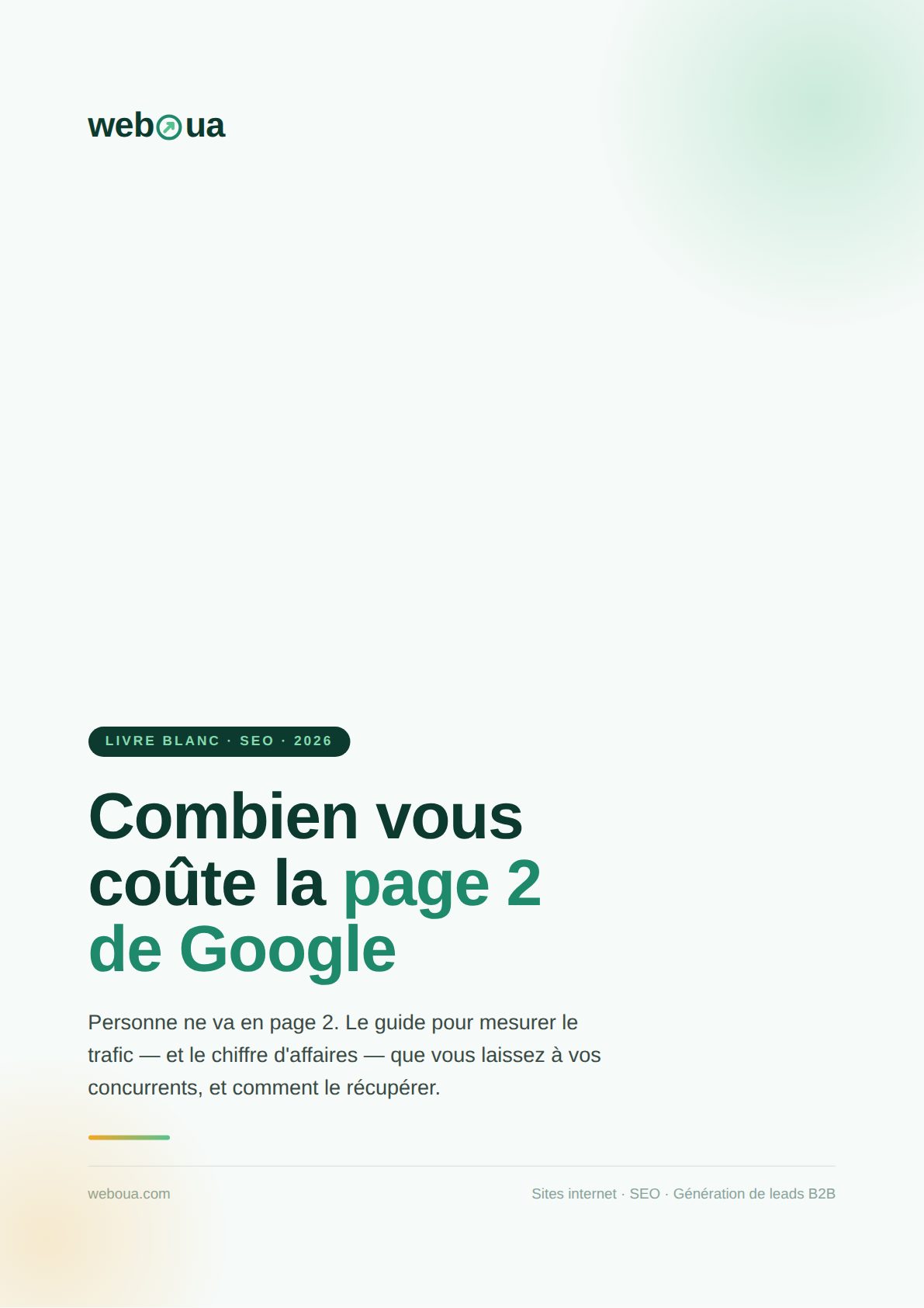 Couverture du livre blanc « Combien vous coûte la page 2 de Google »