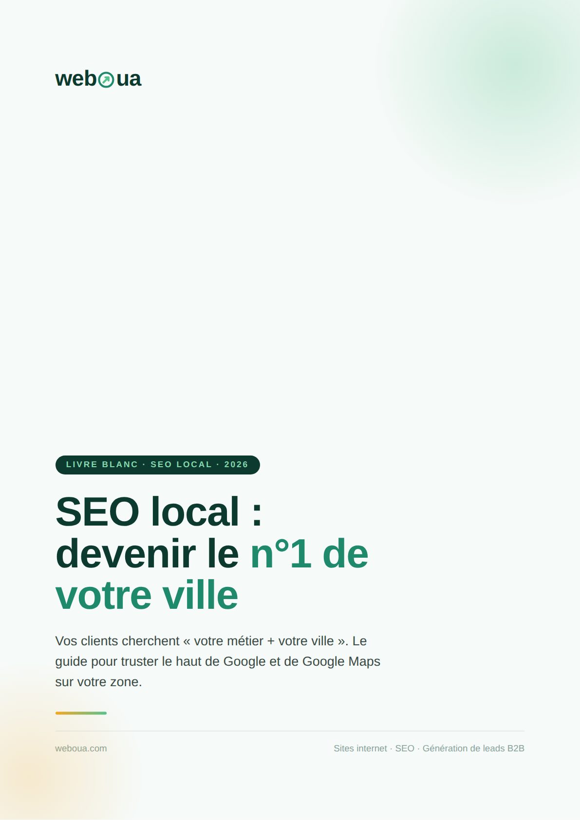 Couverture du livre blanc « SEO local : devenir le n°1 de votre ville »